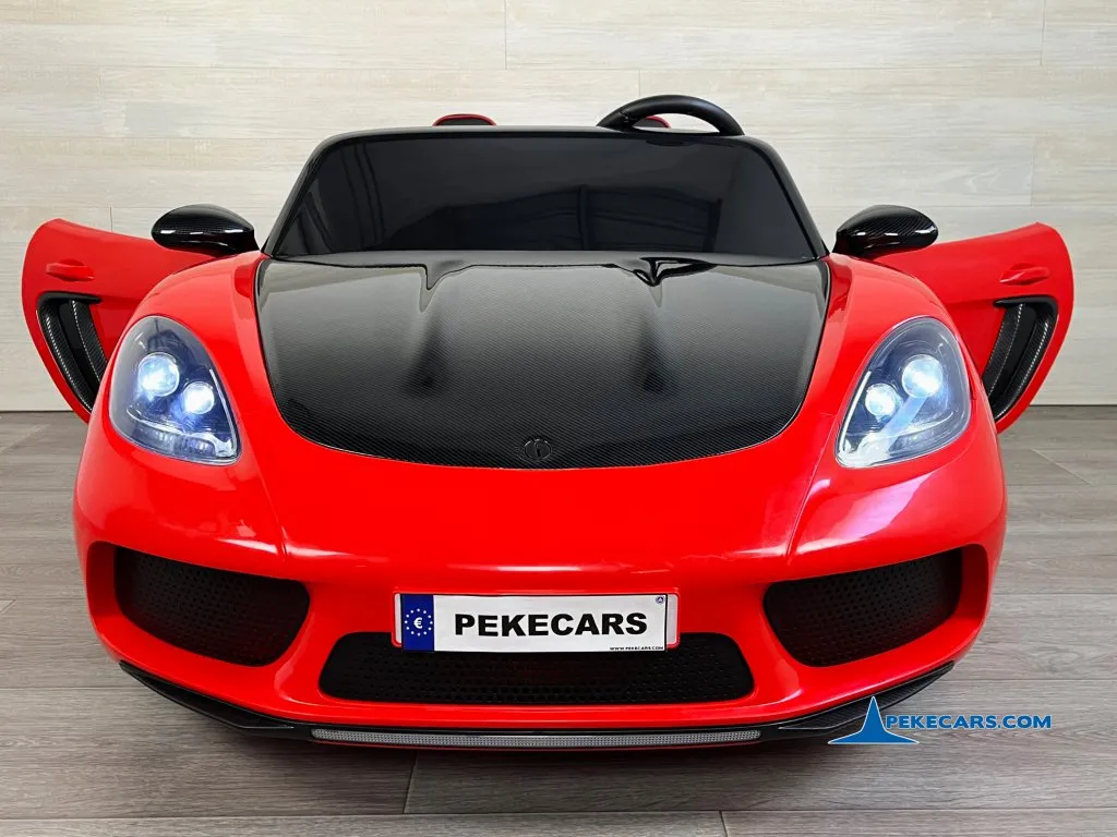 Deportivo Pekecars XL 48V Rojo con Ruedas Neumaticas puertas abiertas