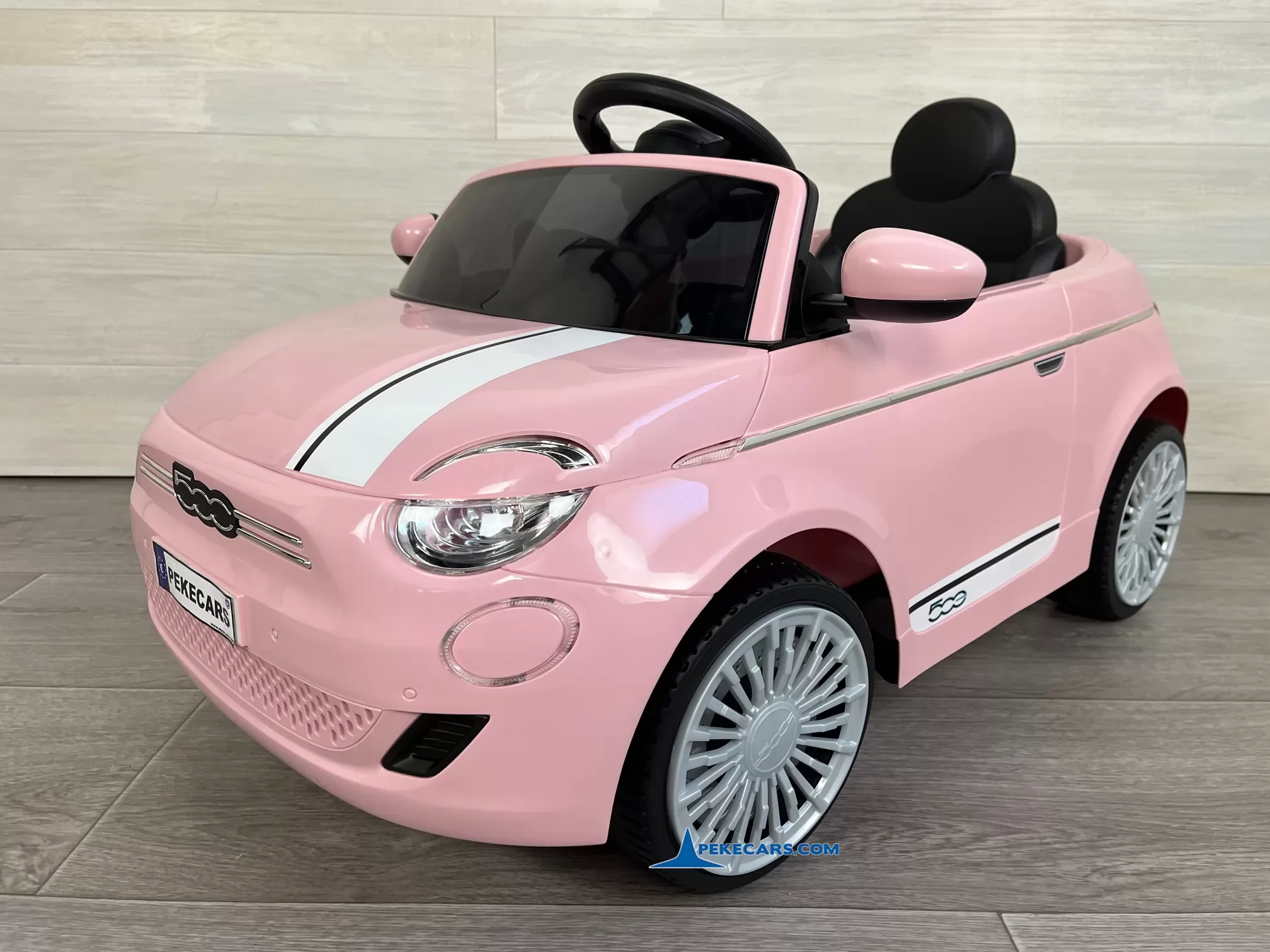coche electrico niños fiat 500 12v rosa