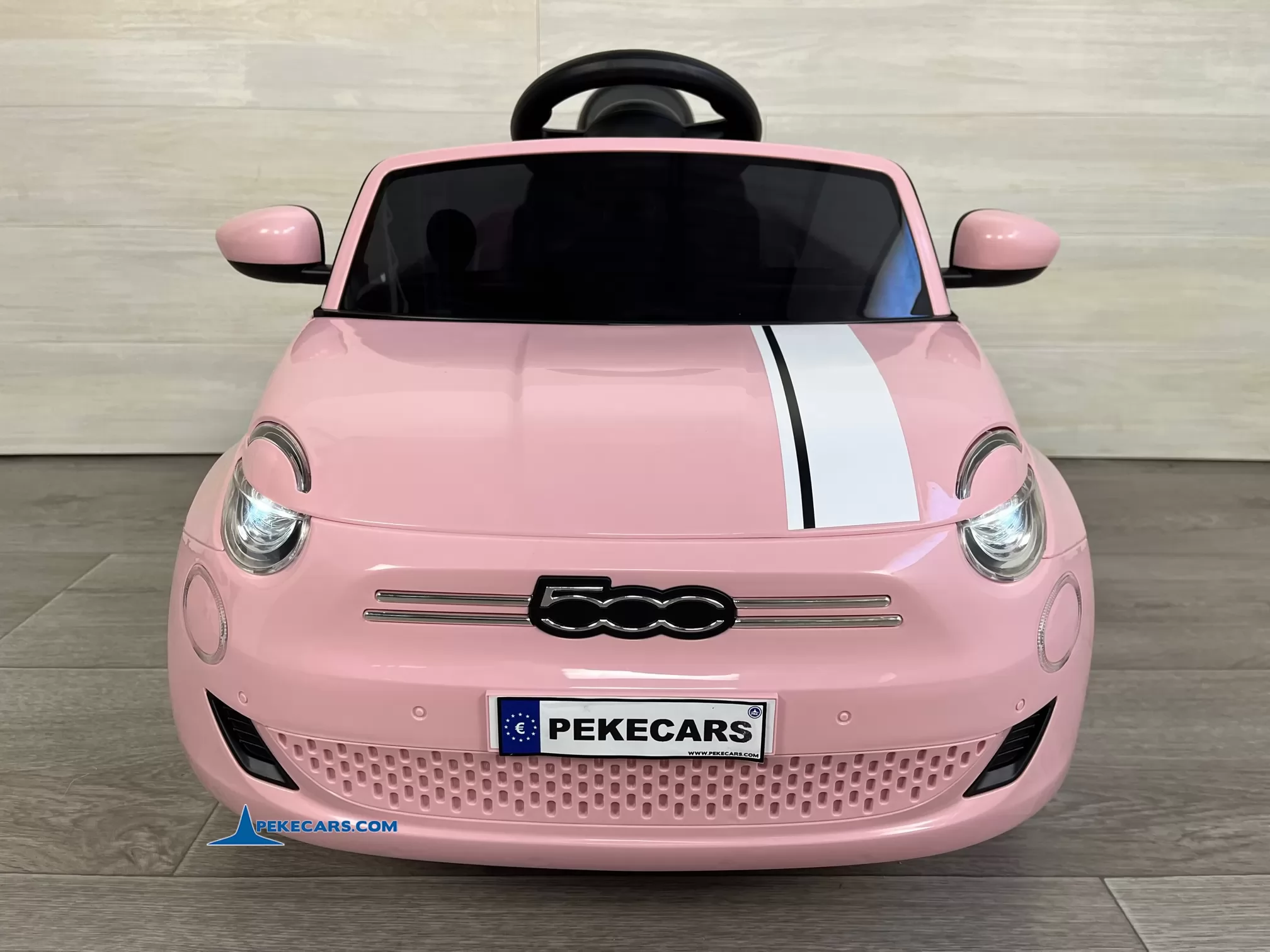 coches electricos niños fiat 500 12v rosa