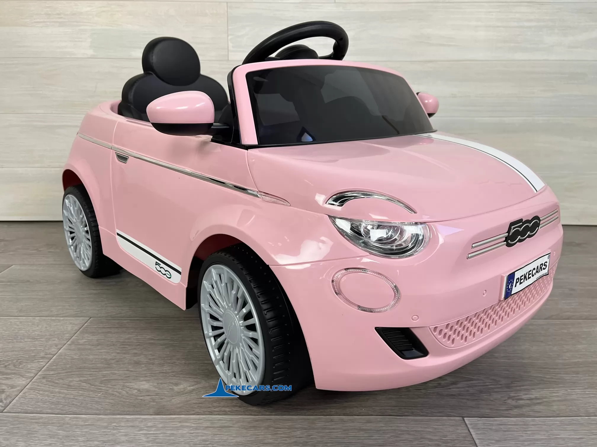 coches electricos para niños fiat 500 12v rosa