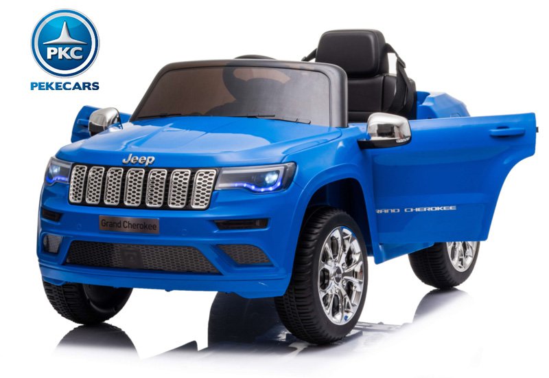 JEEP Grand Cherokee 12V azul metalizado 3/4 puertas abiertas