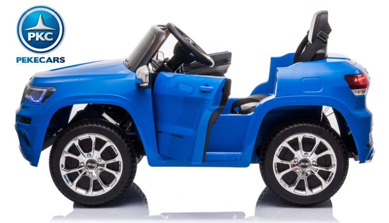 JEEP Grand Cherokee 12V azul metalizado lateral puertas abiertas