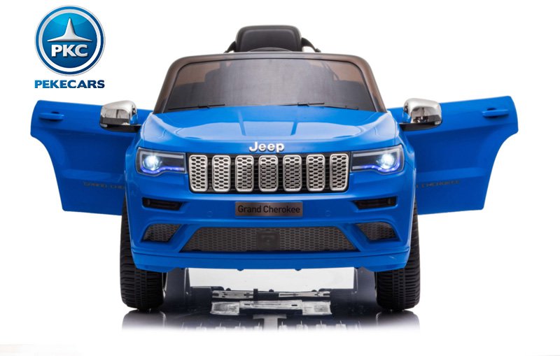 JEEP Grand Cherokee 12V azul metalizado frontal puertas abiertas