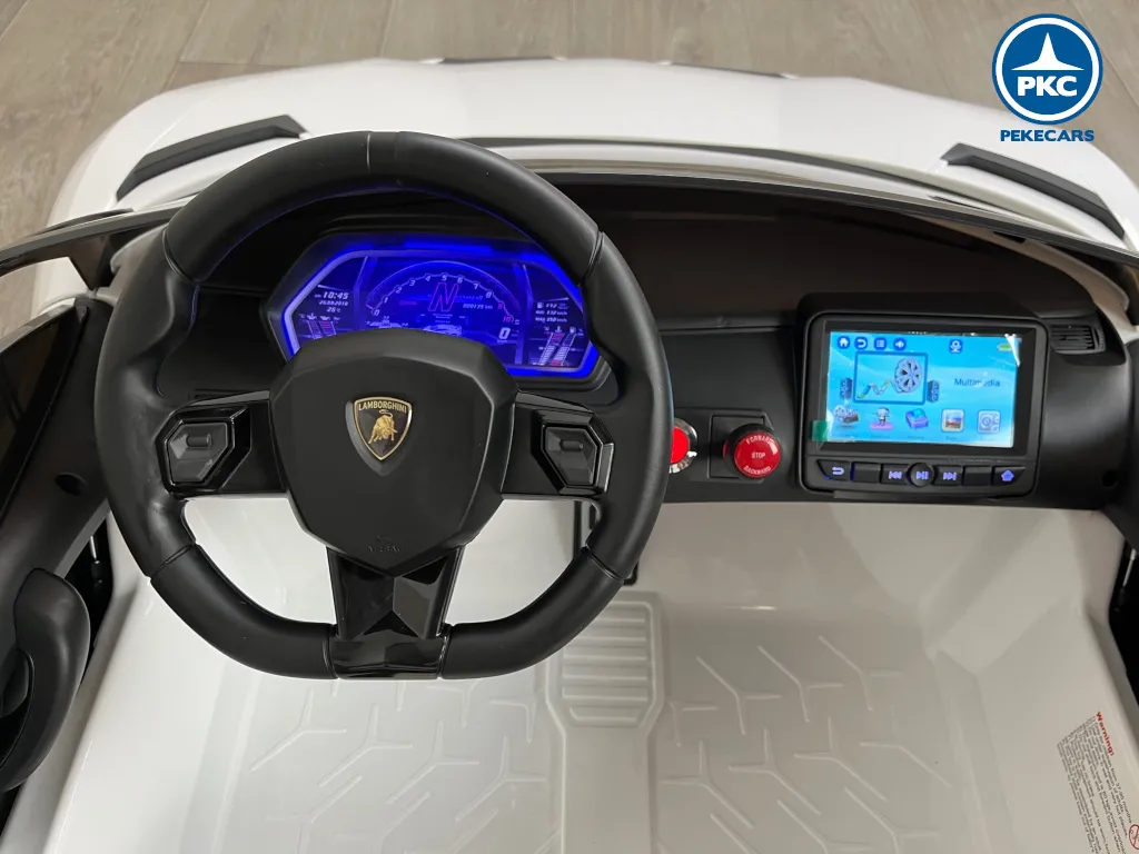 Lamborghini aventador 24v blanco salpicadero