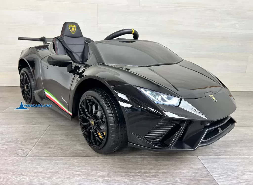 Lamborghini huracan negro 12v frontal izquierda