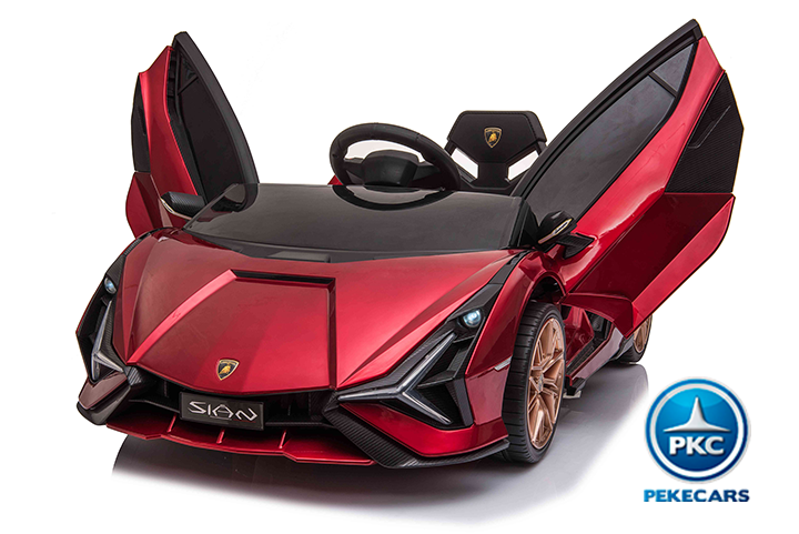 Lamborghini Sian 12V 2.4G Rojo vino 34frontdoors