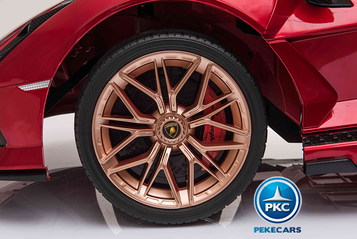 Lamborghini Sian 12V 2.4G Rojo vino wheels