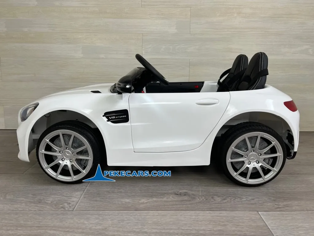 Coche electrico para niños Mercedes GT 12V Blanco