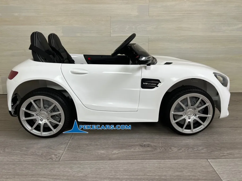 Coche electrico para niños Mercedes GT 12V Blanco