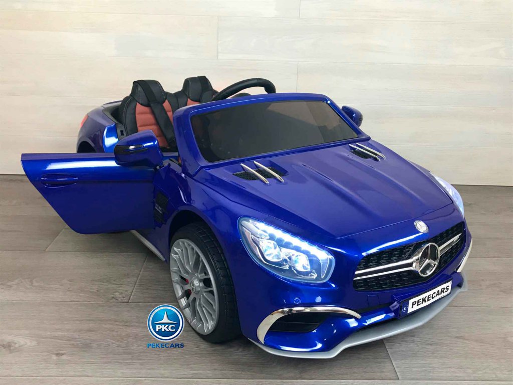 Mercedes Sl65 con pantalla mp4 azul metalizado