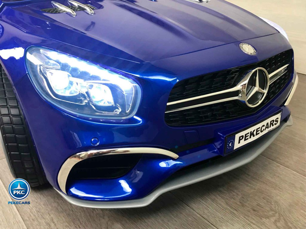 Mercedes Sl65 con pantalla mp4 azul metalizado