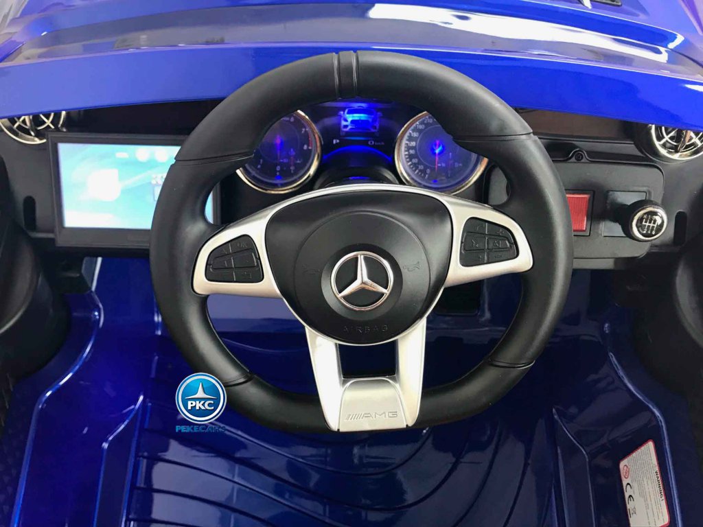 Mercedes Sl65 con pantalla mp4 azul metalizado