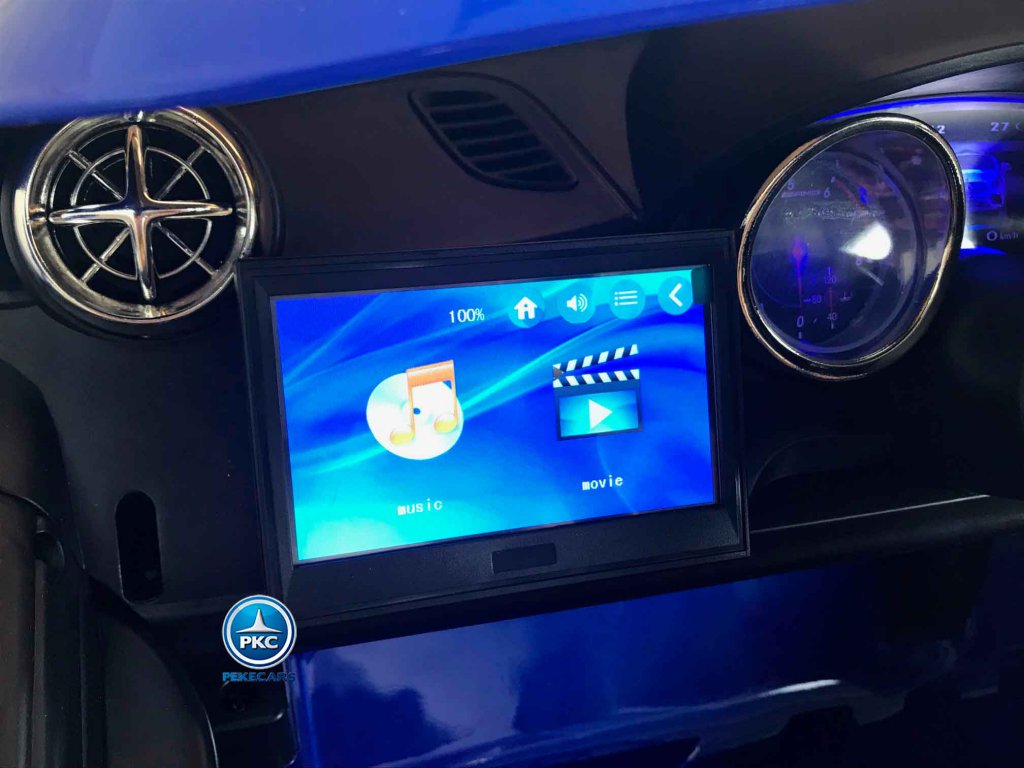 Mercedes Sl65 con pantalla mp4 azul metalizado