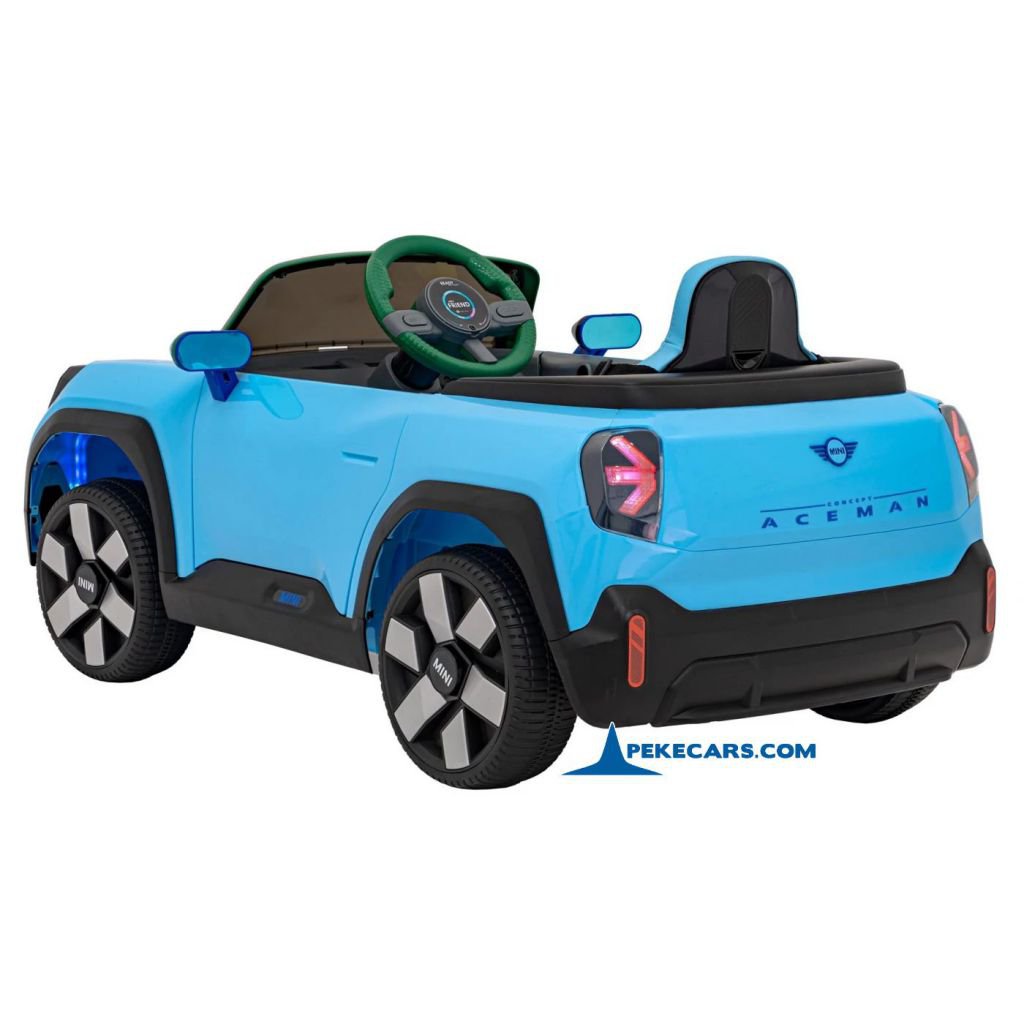 MINI ACEMAN 12V 2.4G Azul perspectiva trasera
