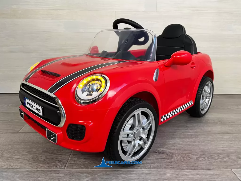 coche electrico niños mini style rojo lateral derecha detalle