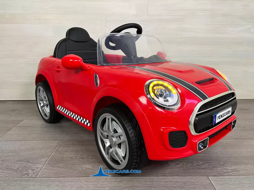 coches para niños mini style rojo lateral izquierda vista detalle