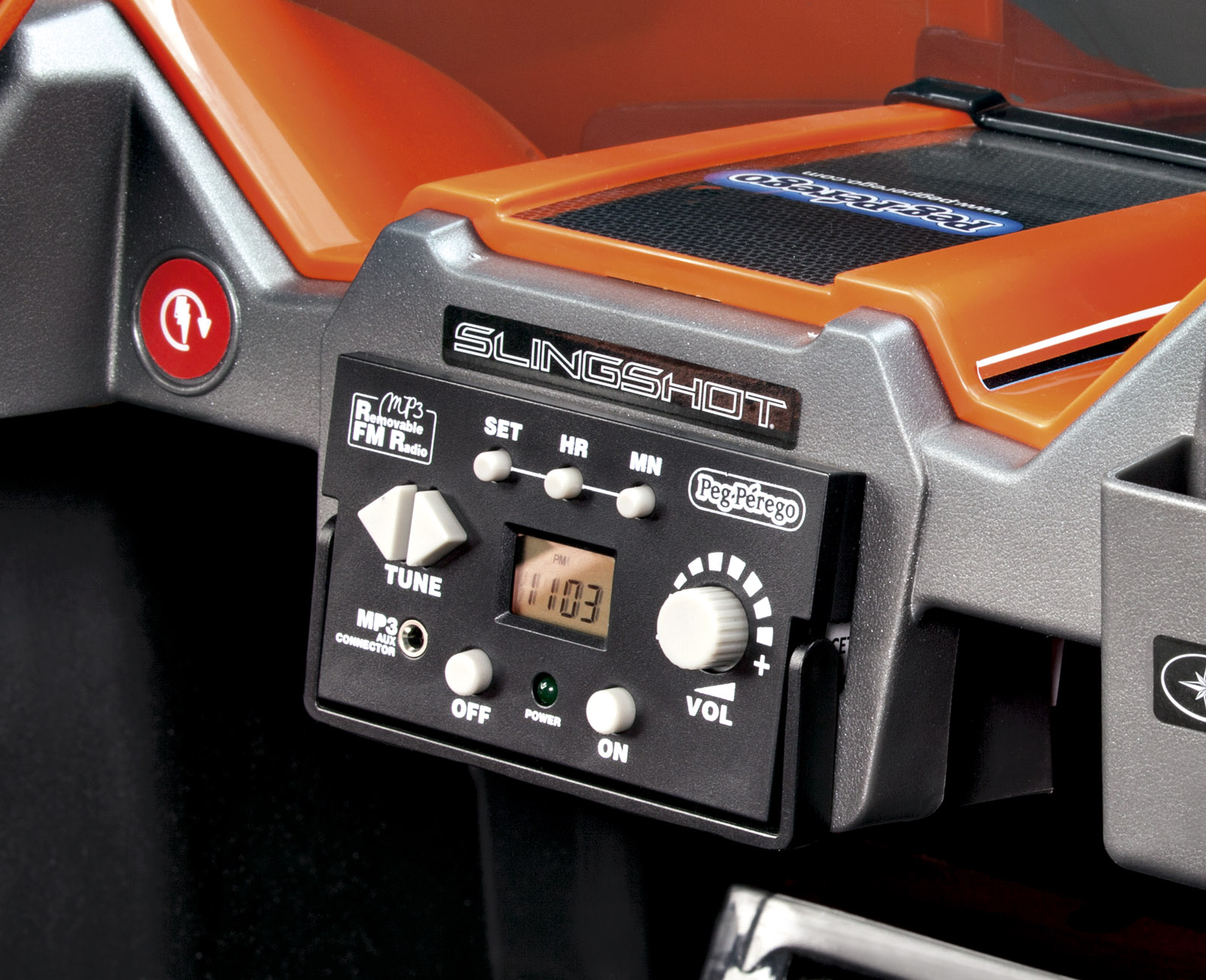 Coche Electrico Polaris 12V dos asientos con radio FM extraible