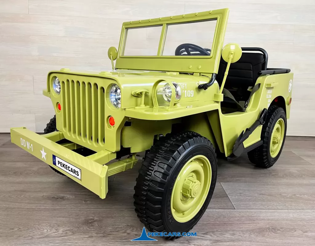 coche electrico niños todoterreno willys jeep desert fox vista lado derecho
