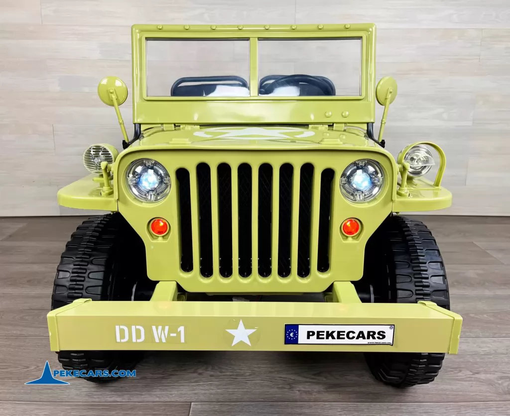 coches electricos niños todoterreno willys jeep desert fox vista frontal