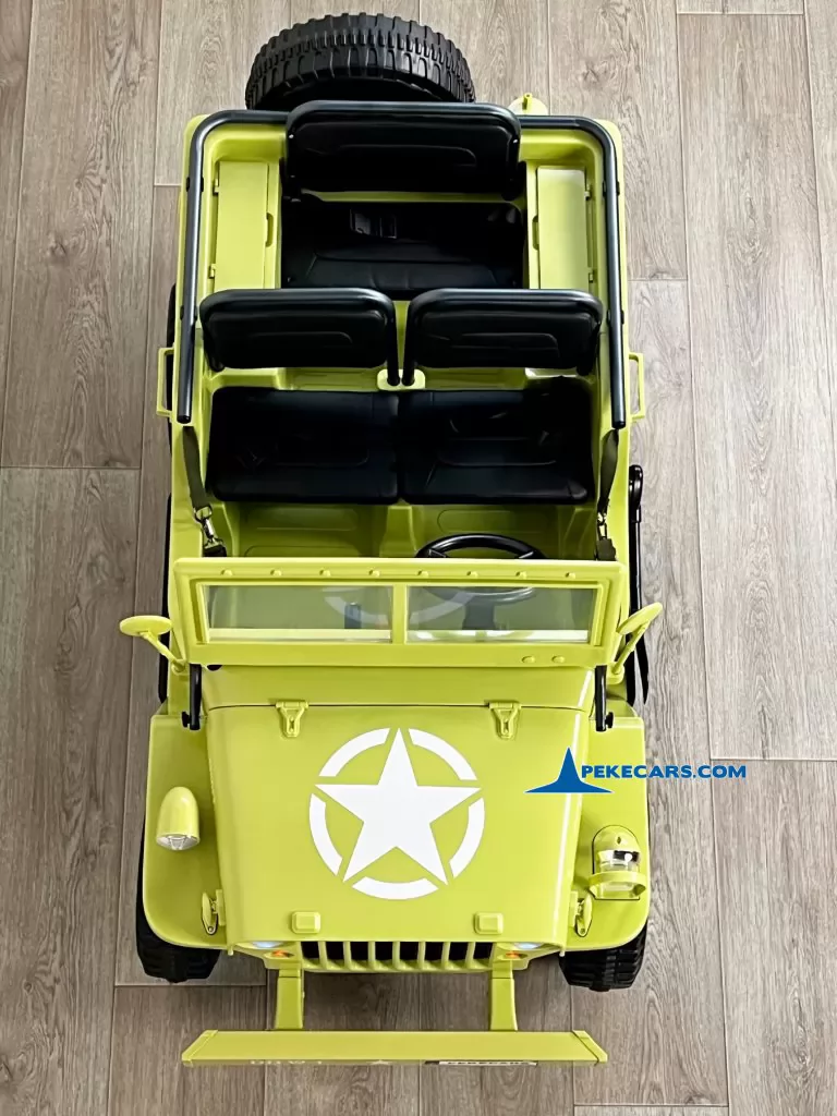 todoterreno willys jeep desert fox coche electrico niños vista arriba