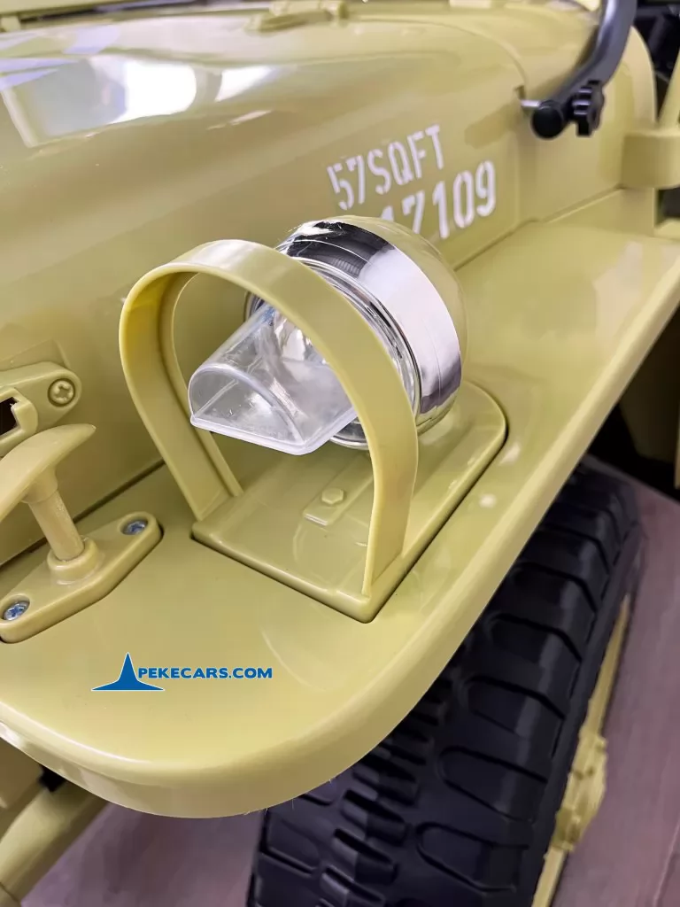 todoterreno willys jeep desert fox coche electrico niños faros traseros