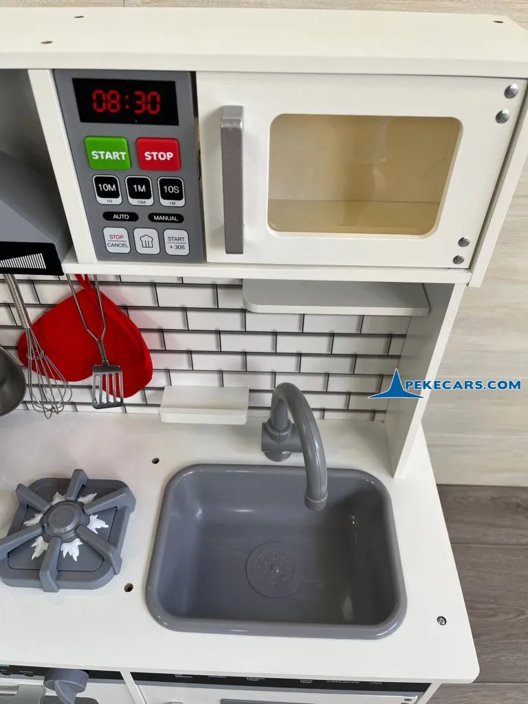 cocina de juguete niñas blanca accesorios luces