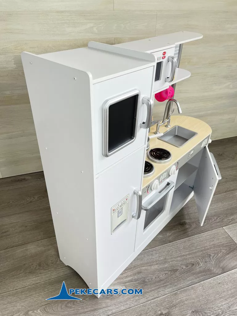 cocina de juguete grande accesorios blanca