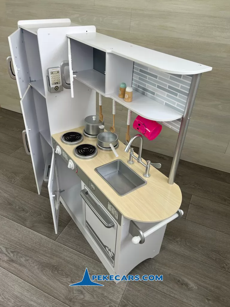 cocina de madera de juguete accesorios blanca