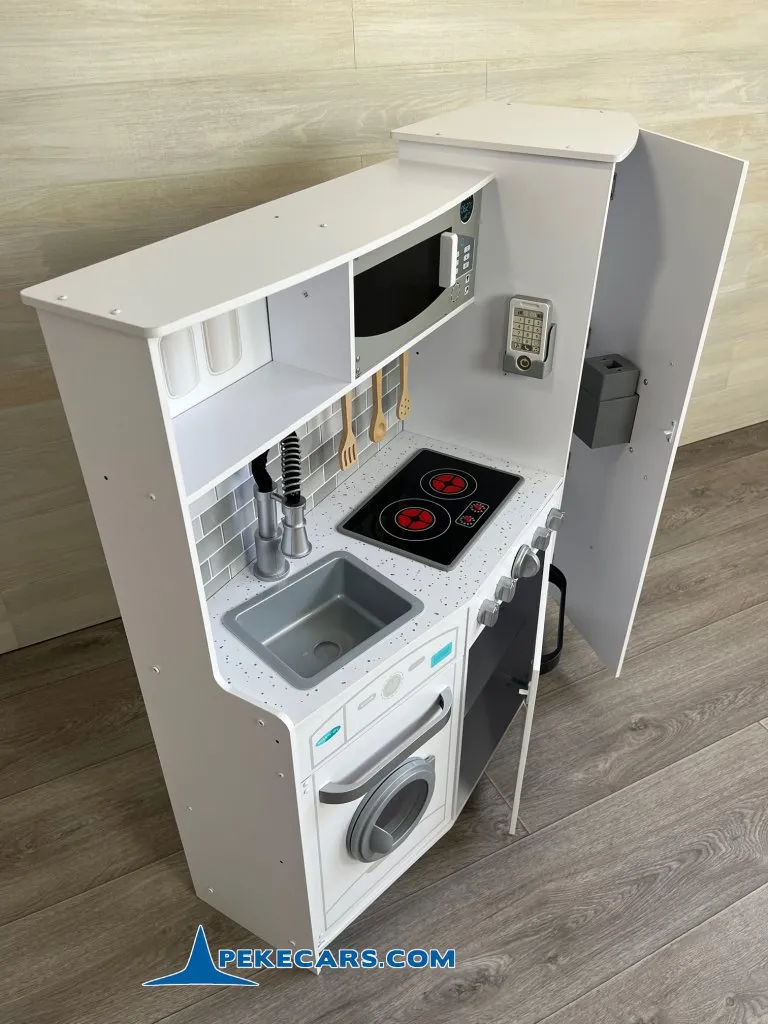 cocina de juguete grande nevera luz blanca