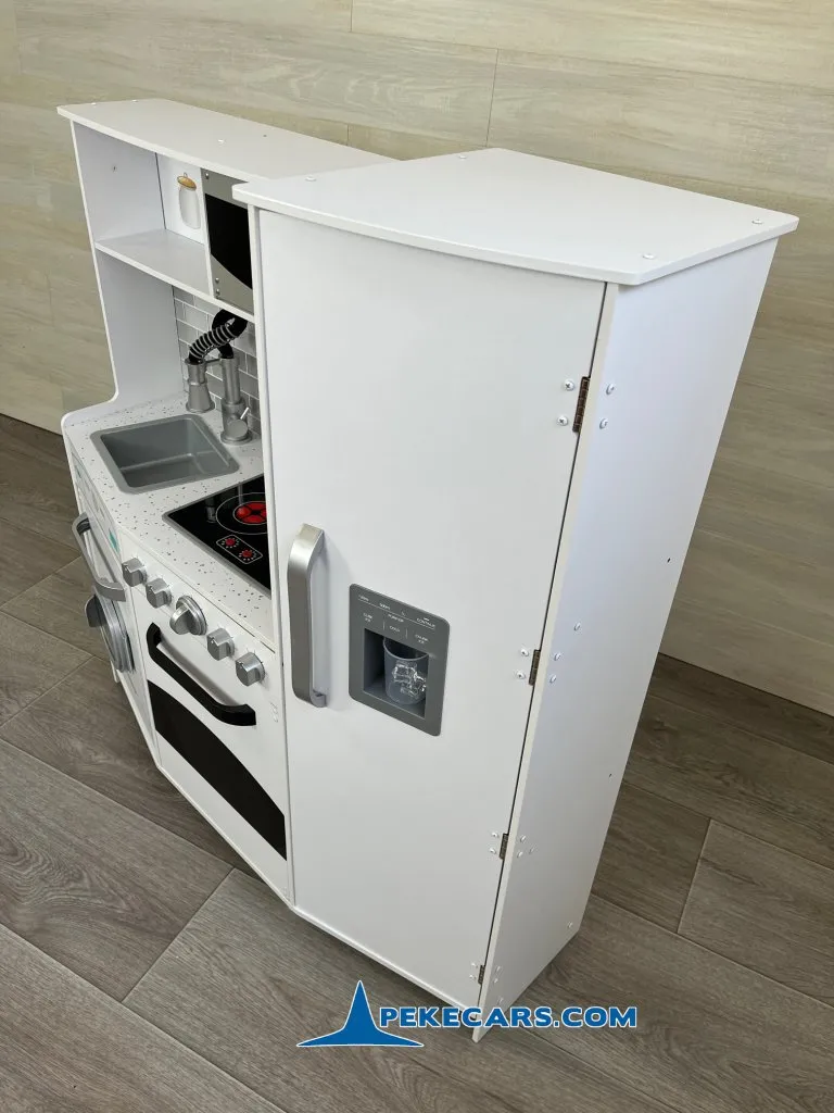 cocina de juguete de madera nevera luz blanca