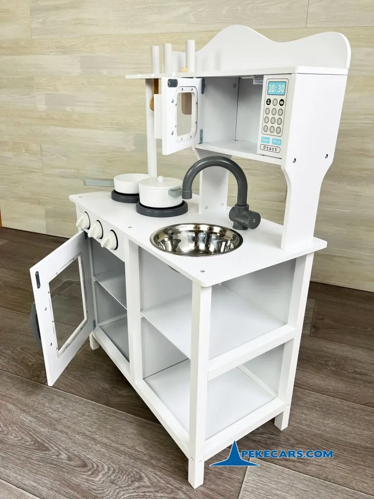 cocina de juguete de madera infantil blanca accesorios
