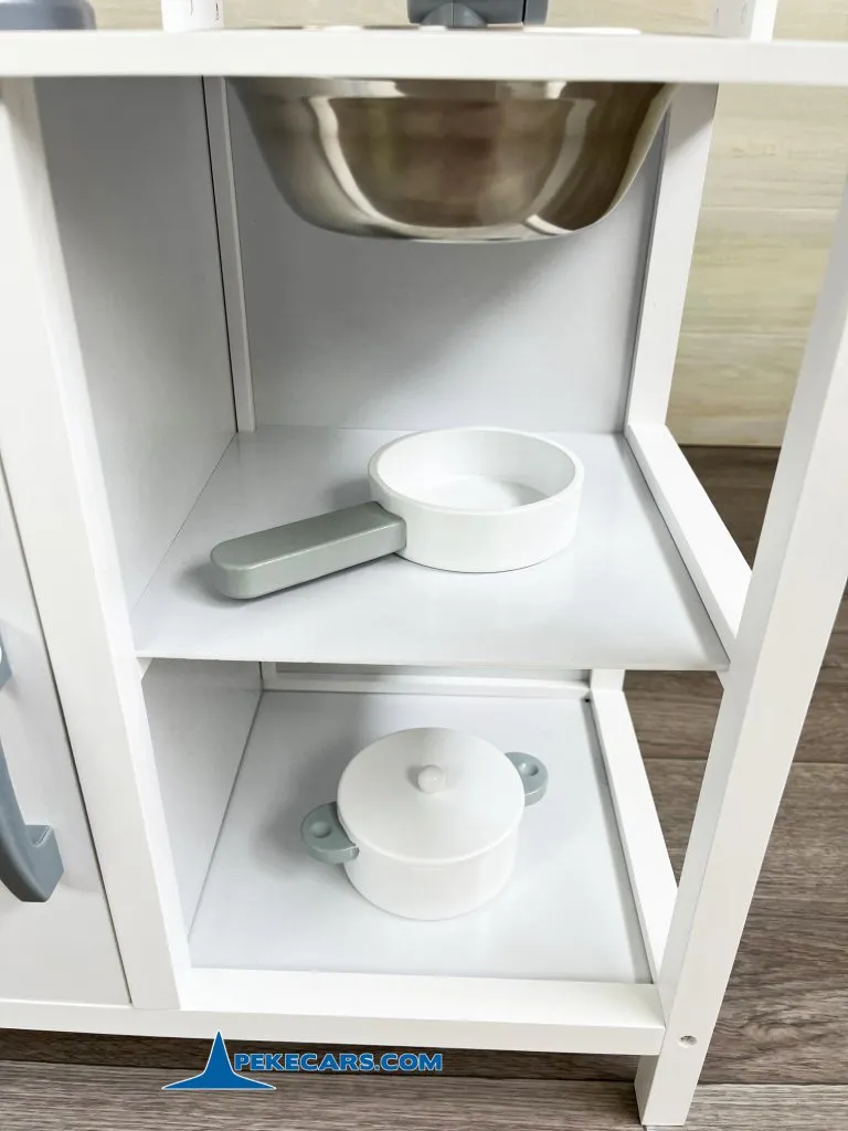 cocina de madera de juguete infantil blanca accesorios