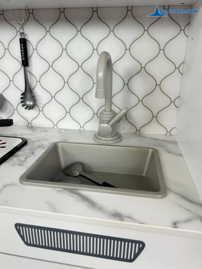 cocina de juguete nevera microondas blanca