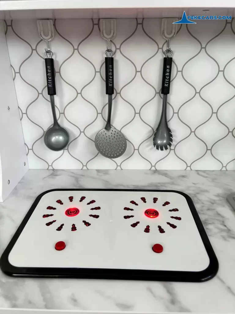 cocina de juguete nevera microondas blanca