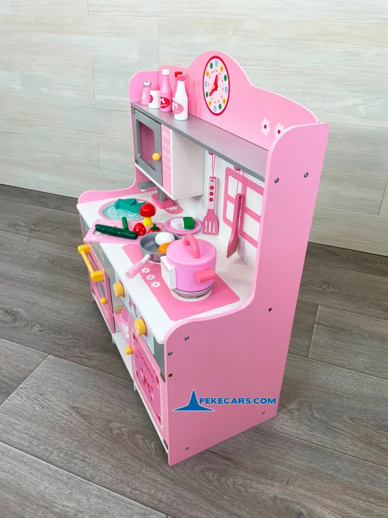 cocina de juguetes grandes rosa derecha