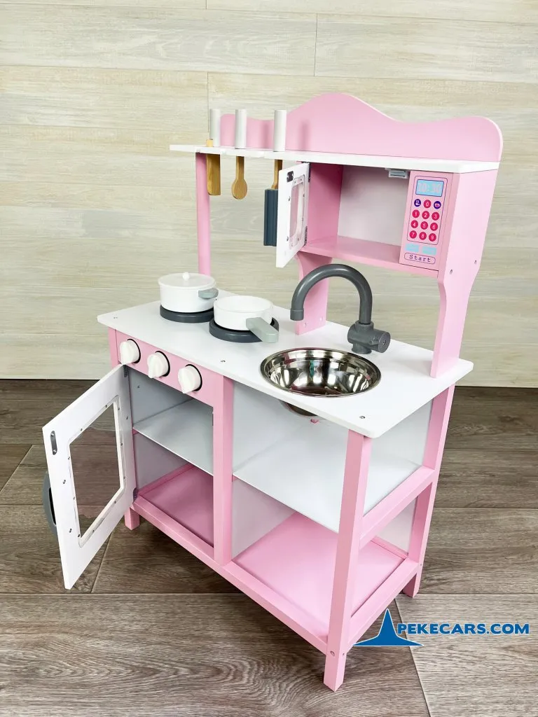 cocina de juguete grande infantil rosa accesorios