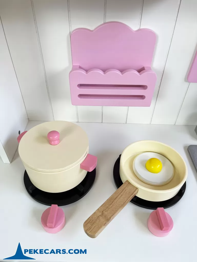 cocina de juguete niñas blanco rosa