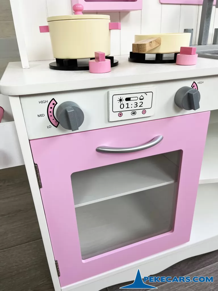 cocina de juguetes blanco rosa