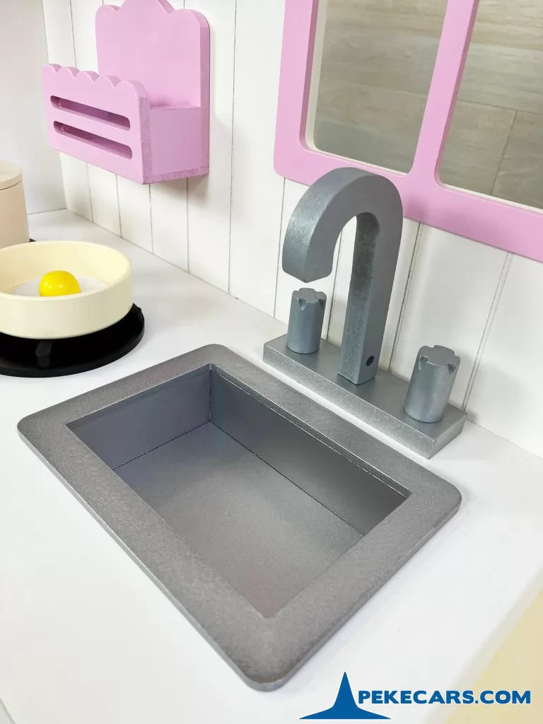 cocina de juguete de niñas blanco rosa