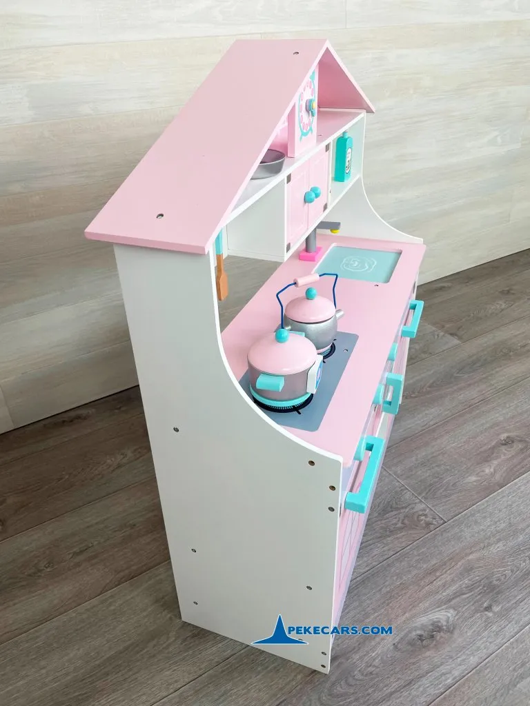 cocina de juguete para niñas rosa pastel accesorio derecha