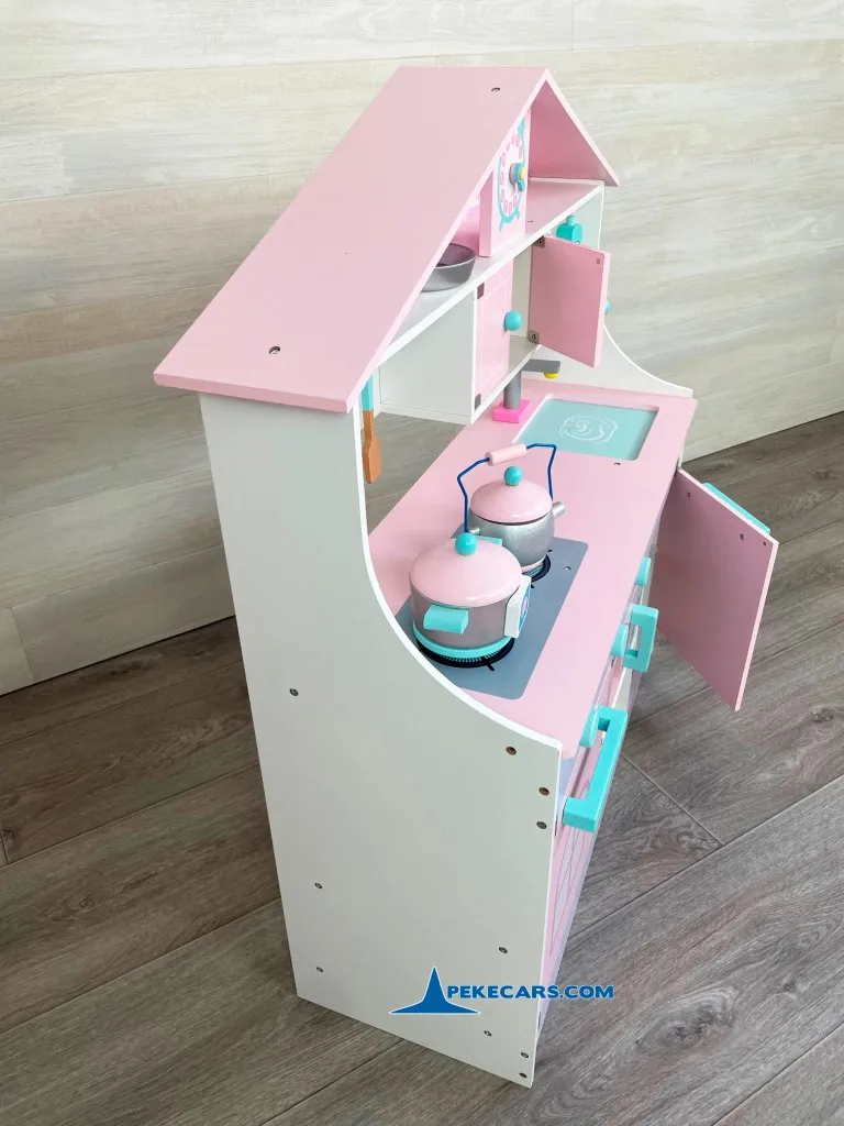 cocina de juguete grande rosa pastel accesorio detalle derecha