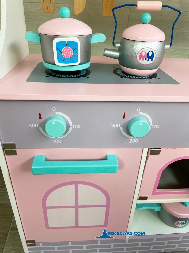 cocina de juguetes rosa pastel accesorio detalle accesorios