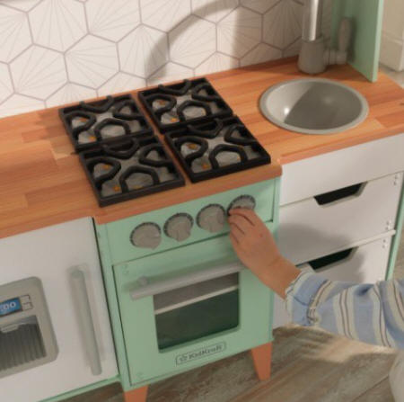 COCINA KIDKRAFT 53432 MID-CINTURY MODERN FOGONES Y HORNO