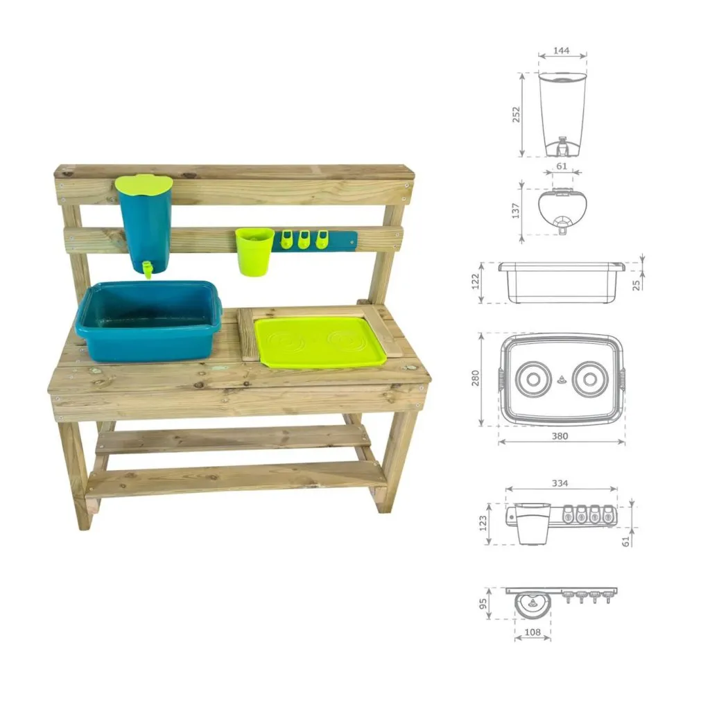 Cocina de Exterior Candy con accesorios - medidas complementos