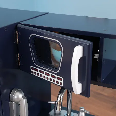 KIDKRAFT 53296 COCINA RETRO AZUL MARINO MICROONDAS