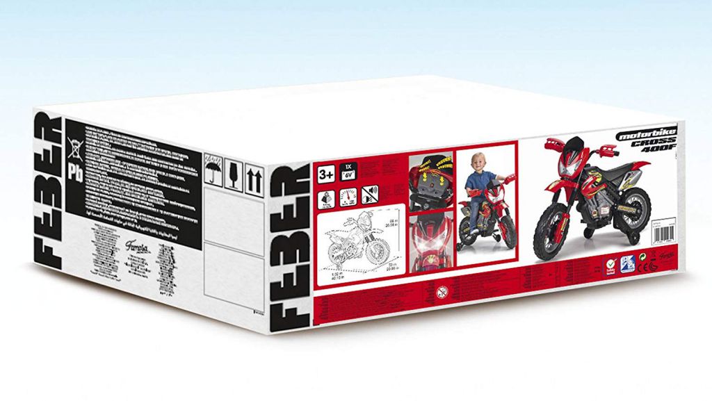 guia moto de cross 6v infantil para niños