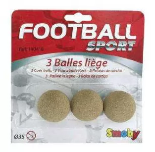 bolas futbolin corcho