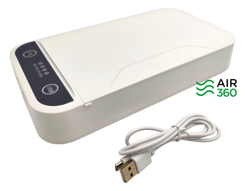 Caja esterilizadora blanca lateral