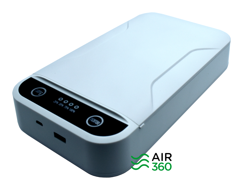 Caja esterilizadora blanca frontal