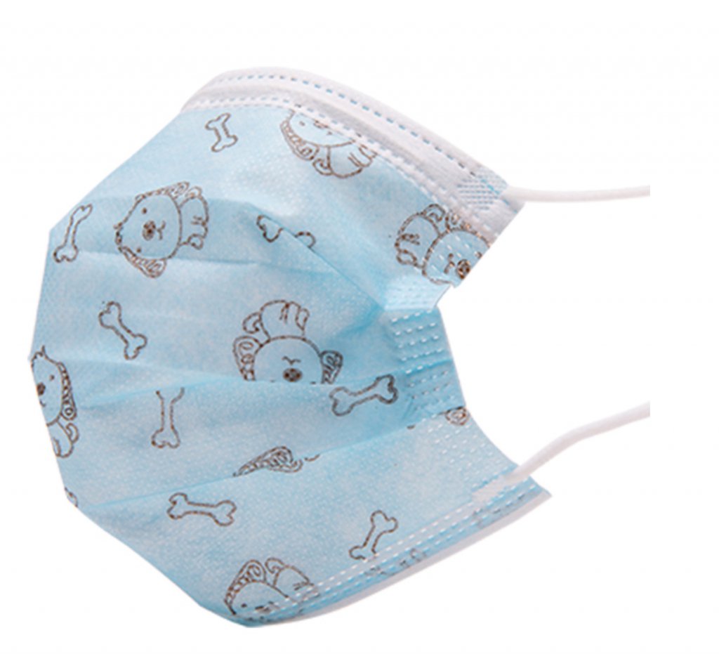 Mascarilla infantil de color azul